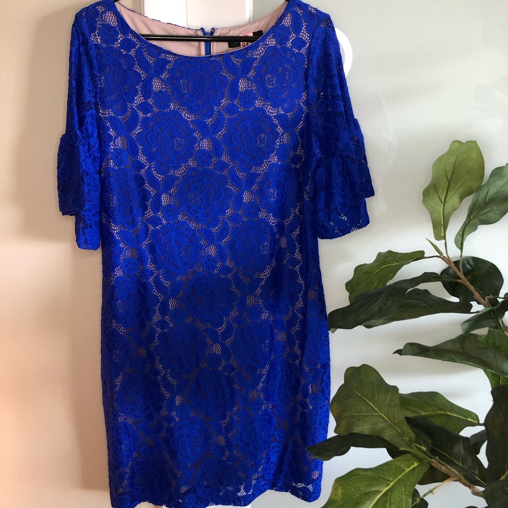 Ivanka Trump Ruffle Sleeve Lace Dress